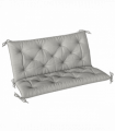 Outsunny 2 Seater Garden Bench Cushion Outdoor Seat Pad with Ties Light Grey