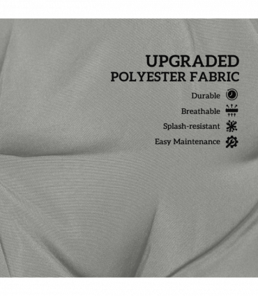 Outsunny 2 Seater Garden Bench Cushion Outdoor Seat Pad with Ties Light Grey