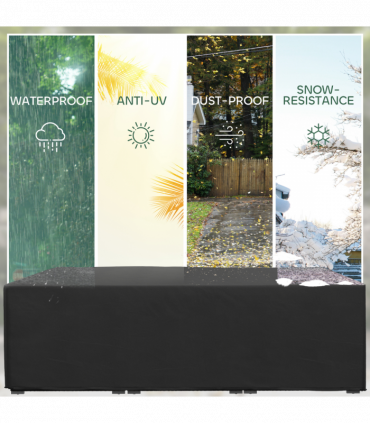 Outsunny Garden Furniture Cover Outdoor Waterproof Rattan Set Rain Protection