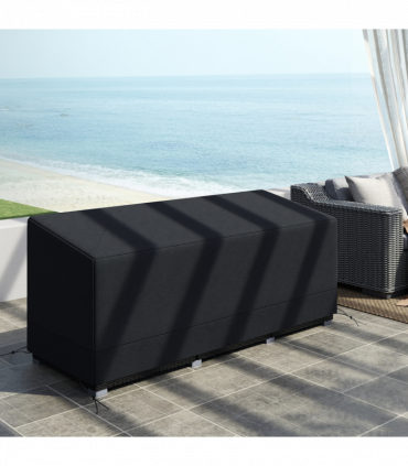 Outsunny 190x72x76cm Rectangular Patio Furniture Cover for Chairs Black