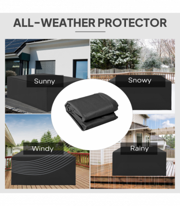 Outsunny 275x205cm Outdoor Furniture Protective Cover Black