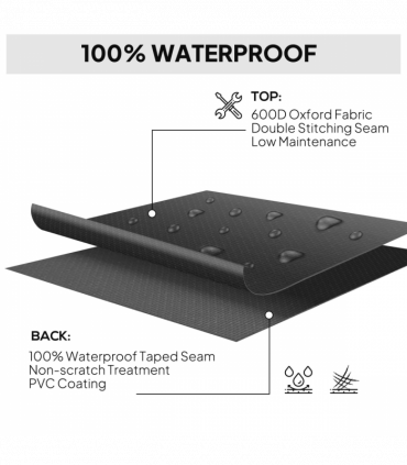 Outsunny 275x205cm Outdoor Furniture Protective Cover Black