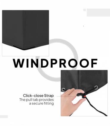 Outsunny 275x205cm Outdoor Furniture Protective Cover Black