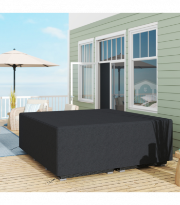 Outsunny 225x210cm Outdoor Garden Furniture Protective Cover Black