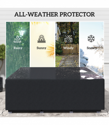 Outsunny 225x210cm Outdoor Garden Furniture Protective Cover Black