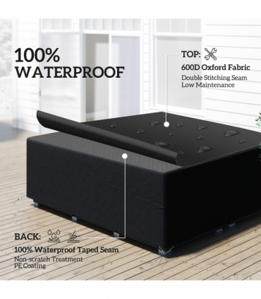 Outsunny 225x210cm Outdoor Garden Furniture Protective Cover Black