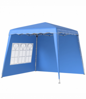 Outsunny 2.4 x 2.4m UV50+ Pop Up Gazebo Canopy Tent with Carry Bag, Blue