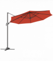 Outsunny 3 x 3(m) Cantilever Parasol Garden Umbrella with Cross Base Orange