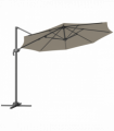 Outsunny 3 x 3(m) Cantilever Parasol Garden Umbrella with Base Light Grey
