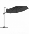 Outsunny 3 x 3(m) Cantilever Parasol Garden Umbrella with Cross Base Black