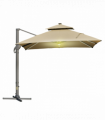 Outsunny 3 x 3(m) Cantilever Umbrella Power Bank Solar Cold Light Khaki