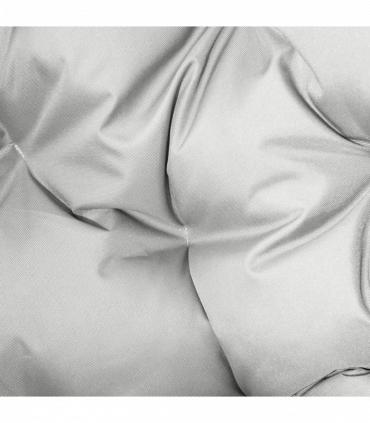 Outsunny 2 Seater Egg Chair Outdoor with Cushion, Cup Pockets - Light Grey