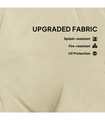 Outsunny Outdoor Seat Cushions Set of 2, Tufted Round Chair Pads, Beige