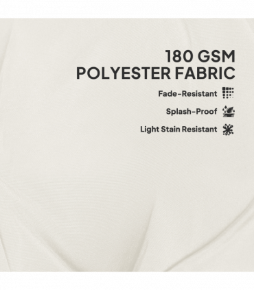 Outsunny Set of 4 Garden Chair Cushions, Outdoor Seat Pads, White