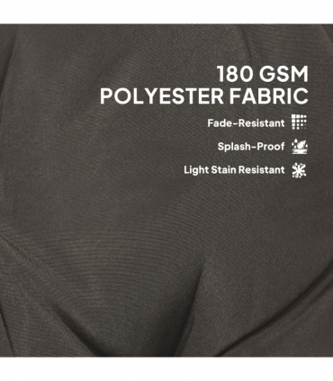 Outsunny Set of 4 Garden Chair Cushions, Outdoor Seat Pads, Charcoal Grey