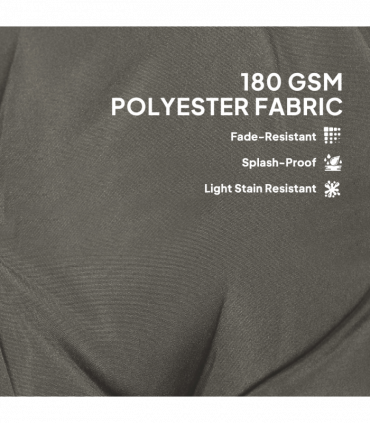 Outsunny Set of 4 Garden Chair Cushions, Outdoor Seat Pads, Light Grey