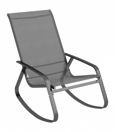 Outsunny Garden Rocking Chair with Armrests, High Back, Grey