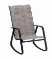 Outsunny Garden Rocking Chair with Armrests, High Back, Light Brown