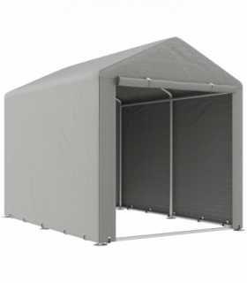 Outsunny 1.6 x 2.2m Garden Storage Shed Portable Shed Tent, Light Grey