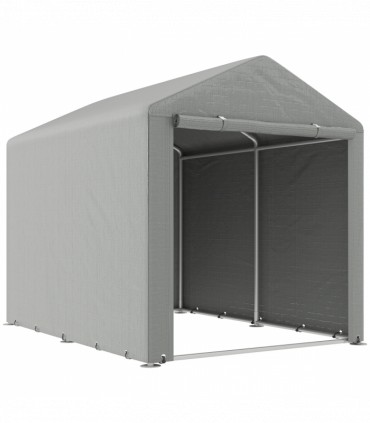 Outsunny 1.6 x 2.2m Garden Storage Shed Portable Shed Tent, Light Grey