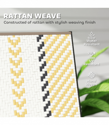 Outsunny 2PCs Rattan Folding Chair w/ 5-Position Adjustable Backrest, Orange