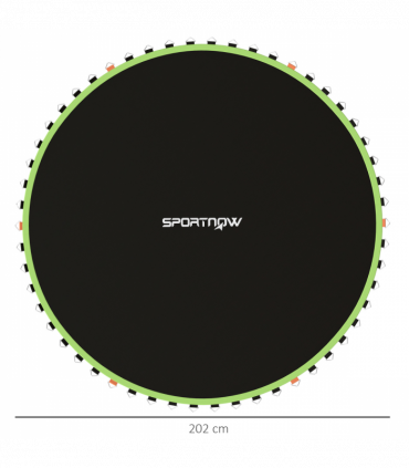 SPORTNOW Trampoline Mat with 42 V-Hooks, for 8ft Trampoline, Green