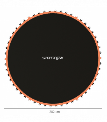 SPORTNOW Trampoline Mat with 42 V-Hooks, for 8ft Trampoline, Orange