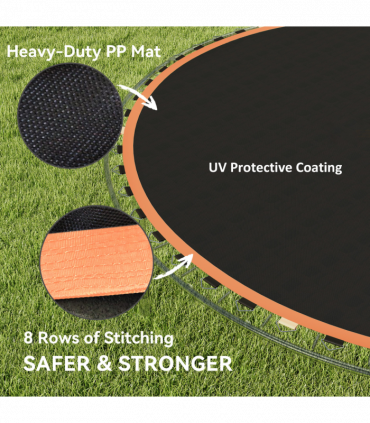 SPORTNOW Trampoline Mat with 54 V-Hooks, for 10ft Trampoline, Orange