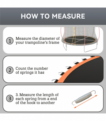 SPORTNOW Trampoline Mat with 54 V-Hooks, for 10ft Trampoline, Orange