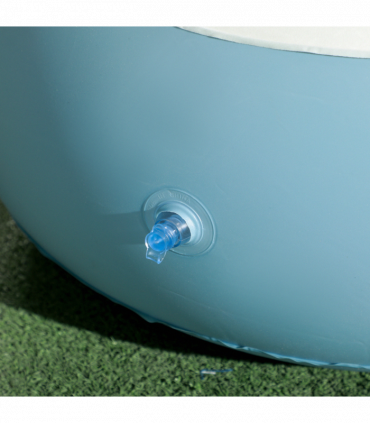 Outsunny Inflatable Chair and Footstool for Gaming, Reading, Watching White