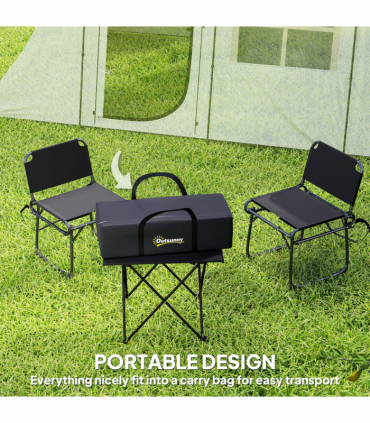 Outsunny 3-4 Man Tunnel Tent with Sewn in Floor, 3000mm Waterproof, Khaki