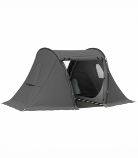 Outsunny 3 Man Camping Tent with 2 Bedrooms, 3000mm Waterproof, Grey