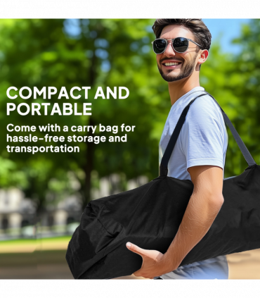 Outsunny Set of 2 Padded Folding Picnic Chairs with Cooler Bag, Red