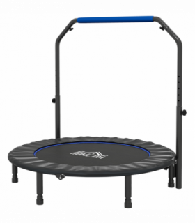 HOMCOM 48" Foldable Mini Fitness Trampoline w/ Foam Handle, Blue