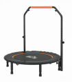 HOMCOM 45" Foldable Mini Fitness Trampoline w/ Foam Handle, Orange