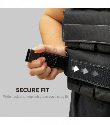 15KG Adjustable Weighted Vest with 15 Metal Weights, Running Weight Vest