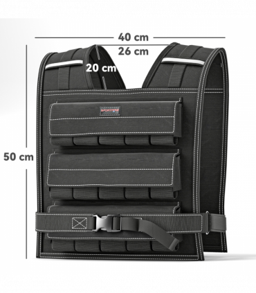 15KG Adjustable Weighted Vest with 15 Metal Weights, Running Weight Vest