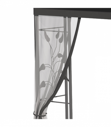 Outsunny 3 x 3(m) Garden Gazebo Marquee Tent Canopy Shelter Pavilion Grey