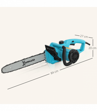 DURHAND Electric Chainsaw Garden Tools, 2000 W, 40 cm Blade for Wood, Blue