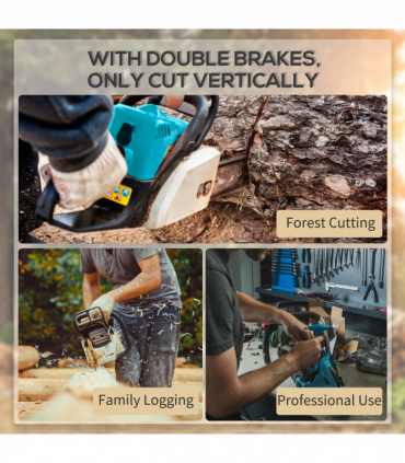 DURHAND Electric Chainsaw Garden Tools, 2000 W, 40 cm Blade for Wood, Blue