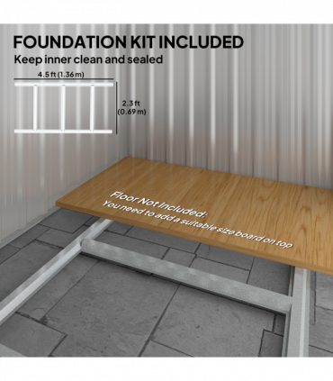 Outsunny 5ft x 4.3ft Outdoor Metal Storage Shed with Sliding Door Sloped Roof