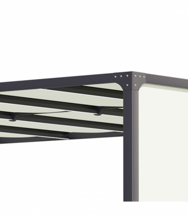 Outsunny 3 x 4m utdoor Garden Pergola with LED Lights Cream White