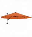 Outsunny Sun Parasol with Vent, Wall Umbrella for Patio, Garden, Orange