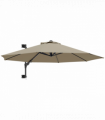 Outsunny Sun Parasol with Vent, Wall Umbrella for Patio, Garden, Khaki