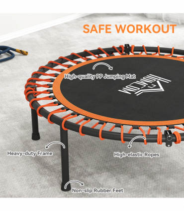 HOMCOM Trampoline Outdoor Bouncer Jumper Adjustable Handle, Orange