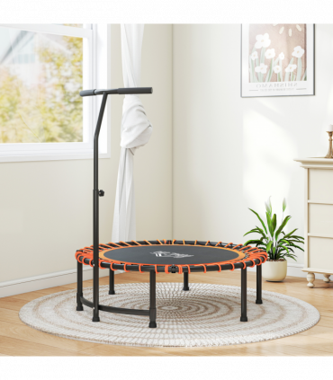 HOMCOM Trampoline Outdoor Bouncer Jumper Adjustable Handle, Orange