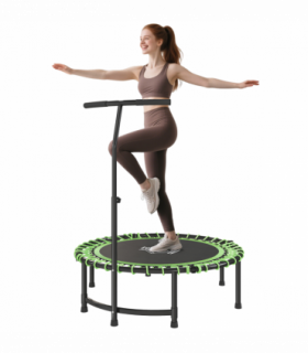 HOMCOM Trampoline Outdoor Bouncer Jumper Adjustable Handle, Green