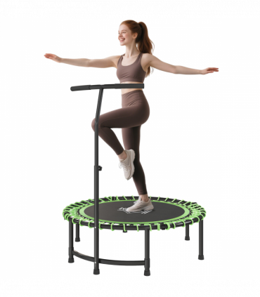 HOMCOM Trampoline Outdoor Bouncer Jumper Adjustable Handle, Green