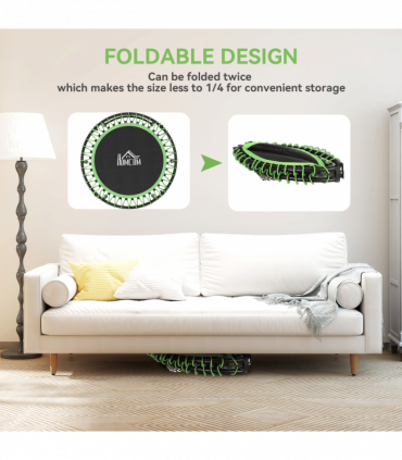 HOMCOM Trampoline Outdoor Bouncer Jumper Adjustable Handle, Green