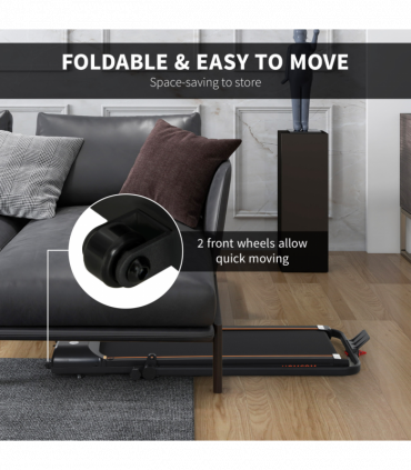 HOMCOM Foldable Walking Treadmill w/ LED Display, Orange